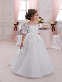 img 2 attached to Carat Elegant Flower Beading Communion Girls' Clothing in Dresses