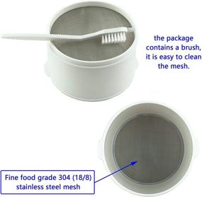 img 1 attached to Versatile Food Strainer: Nut Milk Bag Replacement, Yogurt Strainer, BPA-Free Polycarbonate & Stainless Steel Mesh for Multiple Uses!