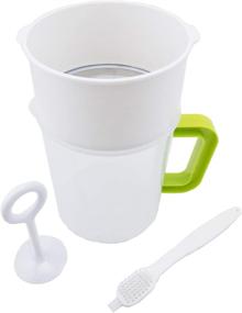 img 4 attached to Versatile Food Strainer: Nut Milk Bag Replacement, Yogurt Strainer, BPA-Free Polycarbonate & Stainless Steel Mesh for Multiple Uses!