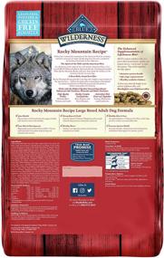 img 3 attached to 🐾 Сухой корм Blue Buffalo Wilderness Rocky Mountain Recipe для взрослых крупных пород с высоким содержанием белка - натуральное питание для здоровья вашей собаки