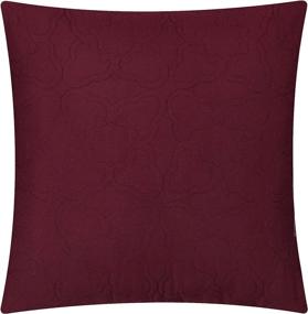 img 2 attached to 🌺 Chic Home BCS06738-AN Emily 20 Piece King Comforter Set: Color Block Floral Embroidered Bag Bedding in Burgundy - Luxurious and Stylish