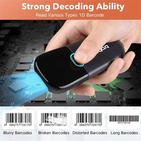 img 1 attached to Trohestar Wireless Barcode Scanner - Bluetooth 2.4GHz USB Connection, 1D Barcode Reader - Handheld Bar Code Reader for Windows, Mac, Android, iOS