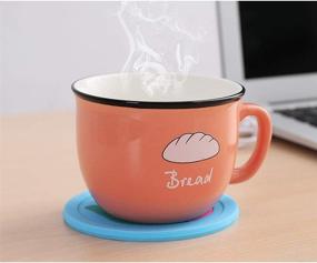 img 1 attached to 🔥 ZERIRA 3 Pcs Mug Warmer Mat: Portable Cartoon Silicone USB Beverage Warmers for Coffee Tea - Coaster Tray Pad Warmer for Home and Office