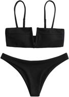 👙 zaful swimwear v wired textured swimsuits - women's clothing logo