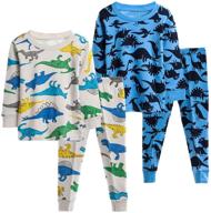 🦖 loktarc boys pajamas dino truck clothes: toddler kids' 4 piece sleepwear set - stylish and comfy logo