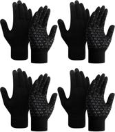 🧤 stay warm and connected with touchscreen winter gloves for men - anti-slip stretchy accessories logo