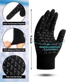 img 3 attached to 🧤 Stay Warm and Connected with Touchscreen Winter Gloves for Men - Anti-Slip Stretchy Accessories