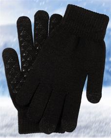 img 2 attached to 🧤 Stay Warm and Connected with Touchscreen Winter Gloves for Men - Anti-Slip Stretchy Accessories