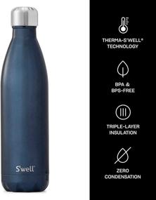 img 1 attached to 🚰 S'well Stainless Steel Water Bottle - 25oz - Blue Suede - Triple-Layered Vacuum-Insulated Container Keeps Drinks Cold for 48 Hours and Hot for 24 - BPA-Free - Ideal for On-the-Go