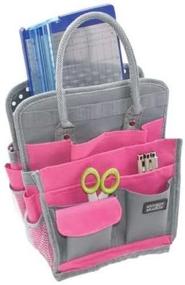 img 3 attached to 🎨 Storage Studios Spinning Craft Tote, Multicolored - Convenient 11.25 x 9.5 x 7.5 Inches Organizer in Pink, CH93396