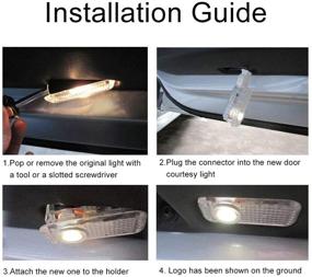 img 1 attached to EastFly Never Fade Scat Pack Door Light LED for Dodge Challenger RT SRT SXT GT SE-No16 Projector Ghost Shadow Welcome Lamp Logo Courtesy Step Lights