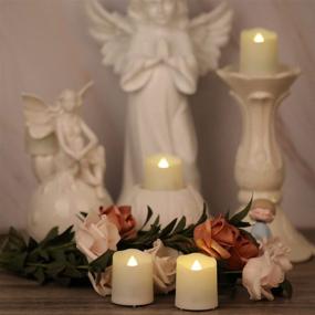 img 2 attached to 🕯️ OWLBAY 6 PCS 1.8”H Flameless Votive Candles with Remote and Charging Cable, Rechargeable LED Tealight Candles, Long-lasting & Sturdy Tea Light, Perfect for Pumpkin/Bar/Party Decor - Battery Operated