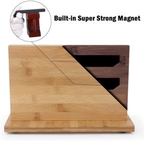 img 2 attached to Natural Bamboo Magnetic Knife Block - Strong Magnets, Double Sided Cutlery Display Stand and Storage Rack - Ideal Gift with Gift Box