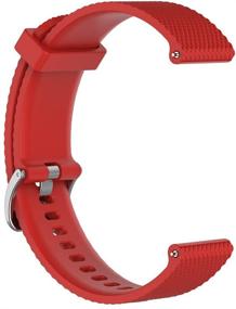 img 3 attached to 🔴 Красный силиконовый заменяемый ремешок для спортивных часов Garmin Vivomove HR Premium - совместим с Meifox, премиум, малый размер.