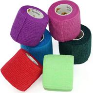 🏋️ elasti-wrap 2 inch breathable, self-adherent, self adhesive cohesive bandage vet wrap assorted colors - (6, 12, 18 & 24 packs) - 6 rolls - improved seo логотип