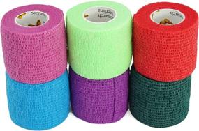 img 3 attached to 🏋️ Elasti-Wrap 2 Inch Breathable, Self-Adherent, Self Adhesive Cohesive Bandage Vet Wrap Assorted Colors - (6, 12, 18 & 24 Packs) - 6 Rolls - Improved SEO