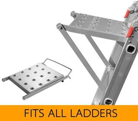 img 2 attached to 🪜 Ladder Platform System with Anti-Slip and Heavy Duty Step for Work Stands - Accessories Built to Withstand 400 Pound Weight Capacity