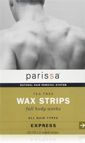 img 2 attached to Tea Tree Wax Strips for Men - Pack of 20