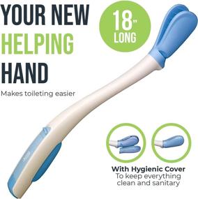 img 3 attached to Juvo Toilet Aid - 18” Extended Reach Personal Hygienic Wiping Tool with Comfort Cover - Easy-to-Use Self Wiper for Toileting (SATA01)