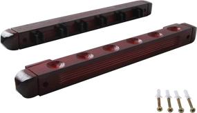 img 3 attached to 🎱 Premium Billiard Wooden Cue Rack with 6 Pool Sticks, Cue Bridge Spider Head, Cue Cross X Rest, Cue Accessories, 5 Cue Chalk Cubes, and 2 Pool Table Spot Stickers