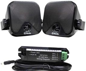 img 4 attached to 🔊 4 Inches Heavy Duty Waterproof Boat Marine Box Bluetooth Outdoor Speakers: Perfect for Camper, Skid Steer, ATV, UTV, RZR, Golf Cart, or Tractor!