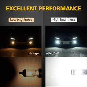 img 2 attached to 🚘 AUXLIGHT H7 H7LL LED Fog Light Bulbs 6000K Xenon White - Super Bright COB Chips for Cars, Trucks (Pack of 2)