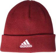 stay warm and stylish with adidas men's team issue fold beanie logo