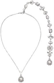 img 4 attached to Seacity Rhinestone Backdrop Necklace Accessories