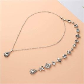 img 2 attached to Seacity Rhinestone Backdrop Necklace Accessories