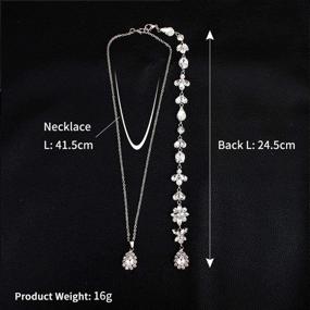 img 3 attached to Seacity Rhinestone Backdrop Necklace Accessories