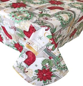 img 1 attached to 🎄 Optimized Search: Newbridge Holiday Tablecloth with Christmas Stocking Design