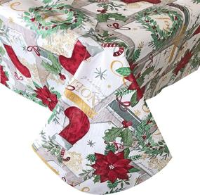 img 3 attached to 🎄 Optimized Search: Newbridge Holiday Tablecloth with Christmas Stocking Design