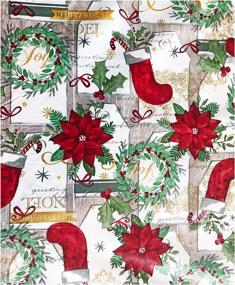 img 2 attached to 🎄 Optimized Search: Newbridge Holiday Tablecloth with Christmas Stocking Design