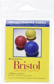 img 2 attached to 🎨 Strathmore Artist Trading Cards, 2.5 x 3.5 Inches Vellum Surface Bristol, 20 Sheets - Enhanced SEO