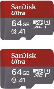img 1 attached to Enhanced Storage Power: SanDisk 64GB X2 (128GB) MicroSDXC Ultra Uhs-1 Memory Card