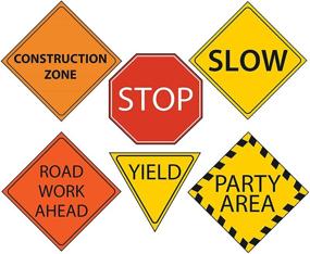 img 4 attached to 🚧 Construction Party Sign Cutouts: Transform your event with these Decorative Traffic Signs