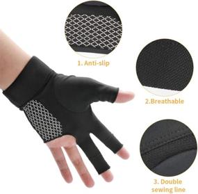 img 3 attached to Color You Pool Gloves Billiards Left Hand Breathable Billiards Glove