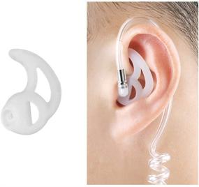 img 4 attached to Large 2.8cm Fin Earmold - 2 Pairs, Acoustic Tube Earpiece Audio Kits Ear Mold for Two-Way Radio Surveillance Headset Earbud