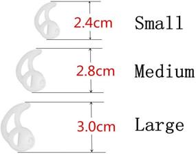 img 2 attached to Large 2.8cm Fin Earmold - 2 Pairs, Acoustic Tube Earpiece Audio Kits Ear Mold for Two-Way Radio Surveillance Headset Earbud