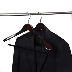 img 3 attached to Quality Luxury Curved Hangers Mahogany