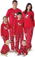 🐶 snoopy pajamagram family sets - red matching pajamas logo