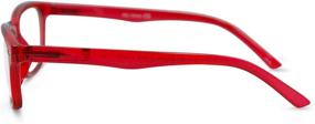 img 2 attached to 👓 Classic Retro Bifocal Reading Glasses - In Style Eyes Seymore, Clear Red (+2.5x)