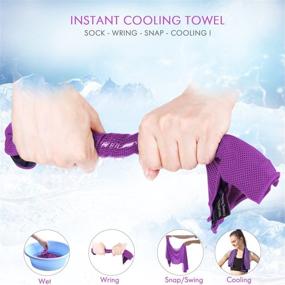 img 3 attached to 🧊 Stay Cool with Your Choice Cooling Towel: Instant Relief for Sports, Gym, Golf, Yoga, Travel, Camping, and Outdoors - Ideal Cold Towels for Neck and Face in Hot Weather