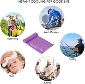 img 1 attached to 🧊 Stay Cool with Your Choice Cooling Towel: Instant Relief for Sports, Gym, Golf, Yoga, Travel, Camping, and Outdoors - Ideal Cold Towels for Neck and Face in Hot Weather