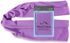 img 4 attached to 🧊 Stay Cool with Your Choice Cooling Towel: Instant Relief for Sports, Gym, Golf, Yoga, Travel, Camping, and Outdoors - Ideal Cold Towels for Neck and Face in Hot Weather