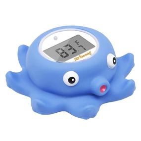 img 4 attached to 🐙 Doli Yearning Digital Baby Bath Thermometer: Octopus-shaped Kids' Bathroom Safety Product in Both Fahrenheit and Celsius - Floating, Blue Temperature Monitor