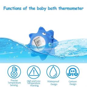 img 3 attached to 🐙 Doli Yearning Digital Baby Bath Thermometer: Octopus-shaped Kids' Bathroom Safety Product in Both Fahrenheit and Celsius - Floating, Blue Temperature Monitor