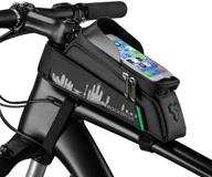 🚲 waterproof bike phone mount bag by rockbros for iphone 11 xs max xr - 6.5" cell phone holder case for bicycle logo