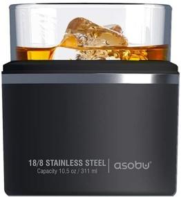 img 1 attached to 🥃 Premium Asobu Insulated Whiskey Glass with Sleek Black Stainless Steel Sleeve