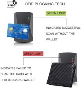 img 2 attached to 🔐 Ultimate Carbon Blocking Trifold Wallet: Stylish Design with Enhanced Security